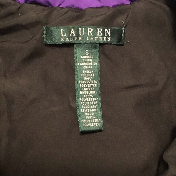 Lauren Ralph Lauren Purple Quilted Vest, Size Sm - Picture 6 of 10
